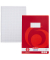 Schulheft 3324001 x.book, Lineatur 40 / kariert mit umlaufendem Rand, A4, 80g, rot, 16 Blatt / 32 Seiten