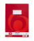 Schulheft 3324001 x.book, Lineatur 40 / kariert mit umlaufendem Rand, A4, 80g, rot, 16 Blatt / 32 Seiten