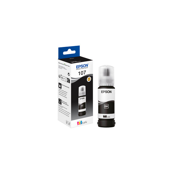 8715946712390 - EcoTank 107 - 70 ml - Schwarz - original - Nachfülltinte - für EcoTank ET-18100