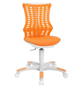 Kinderdrehstuhl Sitness X Chair 20, FX230CR44 orange, weiß Stoff