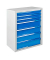 ADB MAMMUT Schubladenschrank lichtgrau, lichtblau 7 Schubladen 70,0 x 43,5 x 90,0 cm
