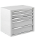 ADB MAMMUT Schubladenschrank lichtgrau 5 Schubladen 70,0 x 43,5 x 60,0 cm