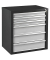 ADB MAMMUT Schubladenschrank lichtgrau, anthrazit 6 Schubladen 70,0 x 43,5 x 75,0 cm