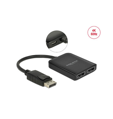 DeLOCK DisplayPort 1.4, MST, 4K 60 Hz Splitter