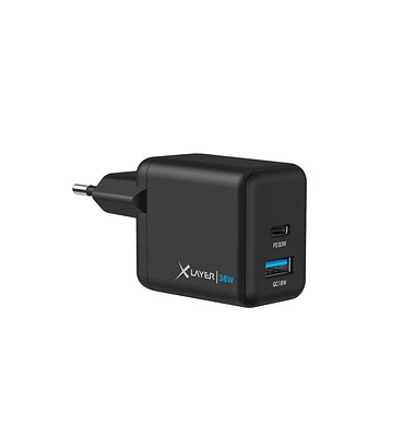 XLAYER Powercharger 38W Ladeadapter schwarz, 38 Watt