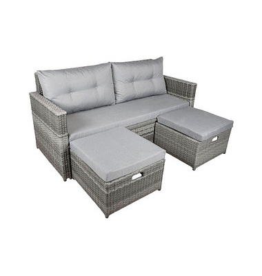 Garden Pleasure Loungesofa Malta grau