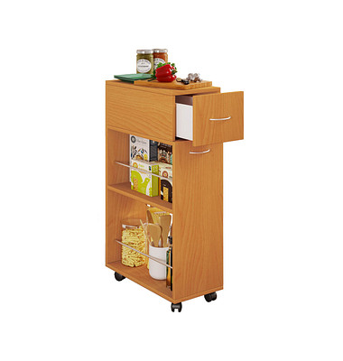 VCM my home Servierwagen Tusal buche 25,0 x 50,0 x 85,0 cm