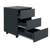 VCM my office Dalosa Rollcontainer anthrazit 3 Auszüge 39,0 x 45,0 x 55,0 cm