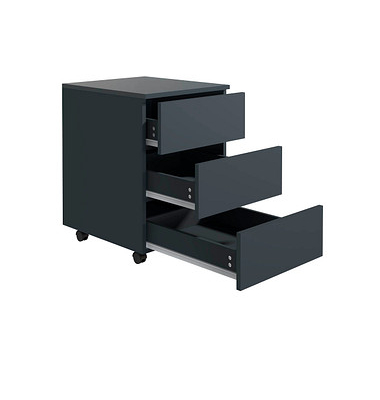 VCM my office Dalosa Rollcontainer anthrazit 3 Auszüge 39,0 x 45,0 x 55,0 cm