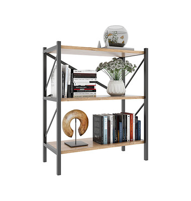 VCM my home Bücherregal Insasi honigeiche 66,0 x 34,0 x 85,0 cm