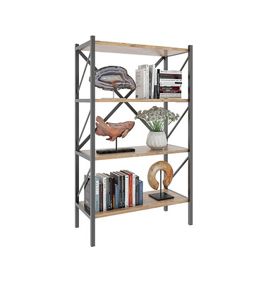 VCM my home Bücherregal Insasi honigeiche 66,0 x 34,0 x 121,0 cm