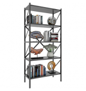 VCM my home Bücherregal Insasi anthrazit 66,0 x 34,0 x 160,0 cm