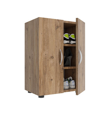 VCM my home Schuhschrank Ulas, 918420 eiche 2 Fachböden 49,0 x 34,0 x 74,0 cm