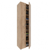 Schuhschrank Ulas XXL, 918426 eiche 7 Fachböden 49,0 x 34,0 x 178,0 cm