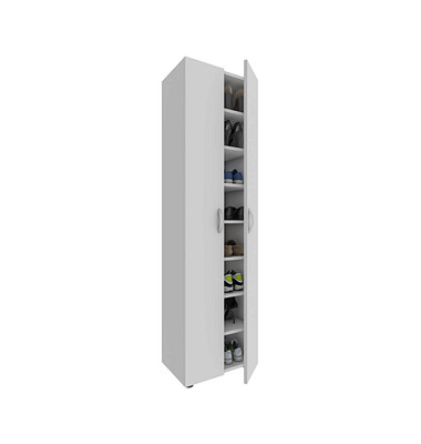 VCM my home Schuhschrank Ulas XXL, 918427 weiß 7 Fachböden 49,0 x 34,0 x 178,0 cm