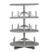 Ordnerdrehsäule 100354 grau, 3 Etagen, 72 Ordner, 126x80,5cm (HxØ)