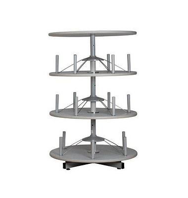 Ordnerdrehsäule 100354 grau, 3 Etagen, 72 Ordner, 126x80,5cm (HxØ)
