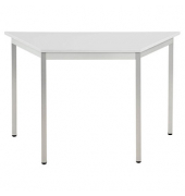 SODEMATUB Mehrzwecktisch lichtgrau, alu Trapezform, Vierkantrohr alu, 60,0120,0 x 60,0 x 74,0 cm