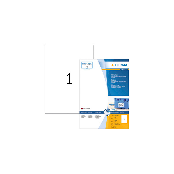4008705107822 - Etiketten Special 10782 weiß 210x297mm rechteckig 4008705107822 80 Stück