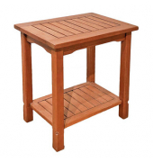 Garden Pleasure Gartentisch Beistelltisch Santa Cruz braun rechteckig 35,0 x 50,0 x 50,0 cm
