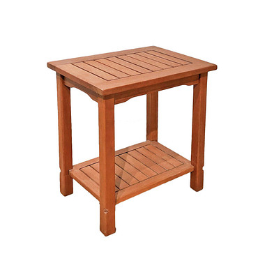 Garden Pleasure Gartentisch Beistelltisch Santa Cruz braun rechteckig 35,0 x 50,0 x 50,0 cm