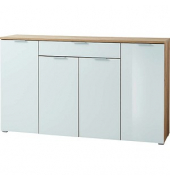 GERMANIA Sideboard TELDE, 3983-242 weiß, navarra-eiche 5 Fachböden 179,0 x 40,0 x 105,0 cm