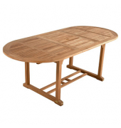 Garden Pleasure Gartentisch Solo braun oval 95,0 x 160,0  210,0 x 75,0 cm