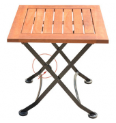 Garden Pleasure Gartentisch Wien braun quadratisch 45,0 x 45,0 x 45,0 cm