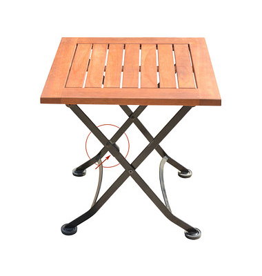 Garden Pleasure Gartentisch Wien braun quadratisch 45,0 x 45,0 x 45,0 cm