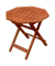 Garden Pleasure Gartentisch Mayfield braun achteckig 50,0 x 50,0 x 50,0 cm