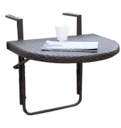 Beistelltisch Agra 970140, 43cm (H), 60x50cm (BxT), halbrund, coffee / schwarz