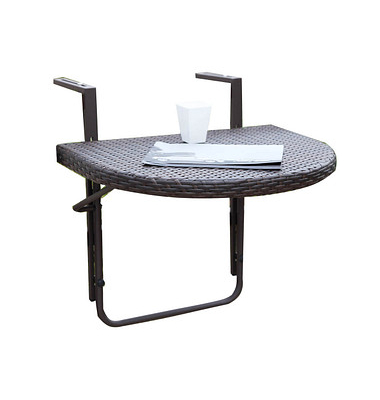 Beistelltisch Agra 970140, 43cm (H), 60x50cm (BxT), halbrund, coffee / schwarz