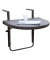 Beistelltisch Agra 970140, 43cm (H), 60x50cm (BxT), halbrund, coffee / schwarz