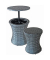 Garden Pleasure Gartentisch Mumbai dunkelgrau rund 45,0 x 45,0 x 55,0 - 85,0 cm