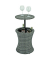 Garden Pleasure Gartentisch Mumbai dunkelgrau rund 45,0 x 45,0 x 55,0 - 85,0 cm