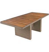 Garden Pleasure Gartentisch Braga dunkelbraun rechteckig 90,0 x 180,0 x 75,0 cm