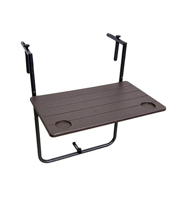 Beistelltisch Tabora 304731, 73-83,5cm (H), 60x60cm (BxT), rechteckig, coffee / schwarz