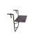 Beistelltisch Tabora 304731, 73-83,5cm (H), 60x60cm (BxT), rechteckig, coffee / schwarz