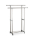 relaxdays Rollgarderobe silber Metall 94,0-160,0 x 95,0-165,0 cm