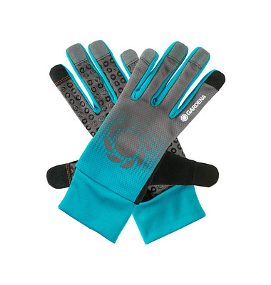 Gartenhandschuhe, anthrazit/türkis, Größe 9 / L