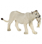 papo Wildtiere der Welt 50203 Weiße Löwin mit Juntier Spielfigur