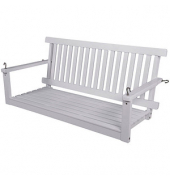 Garden Pleasure Hängebank Augusta 985111 weiß Holz 130,0 cm