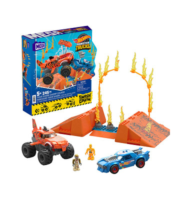 Mattel GAMES Hot Wheels HKF88 Monster Trucks Tiger Shark Crash Bausatz