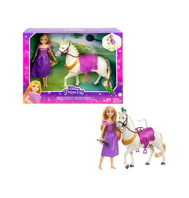Mattel GAMES Rapunzel & Maximus Disney Prinzessin Puppenzubehör-Set