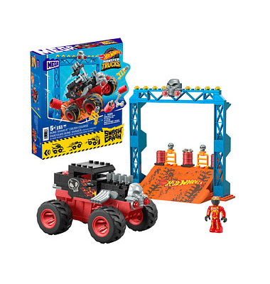Mattel GAMES Mega Construx HKF87 Hot Wheels Monster Trucks Bone Shaker Crash Bausatz