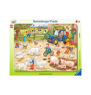 Ravensburger Rahmenpuzzle Auf dem großen Bauernhof Puzzle 40 Teile Ravensburger Rahmenpuzzle Auf dem großen Bauernhof Puzzle 40 Teile