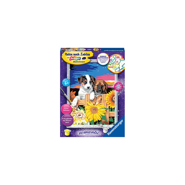 4005556287659 - Ravensburger Malen nach Zahlen 28765 - Welpen im Sonnenuntergang - Kinder ab 9 Jahren 4005556287659 - Ravensburger Malen nach Zahlen 28765 - Welpen im Sonnenuntergang - Kinder ab 9 Jahren