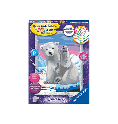 Ravensburger Malen-nach-Zahlen Hallo, kleiner Eisbär! mehrfarbig