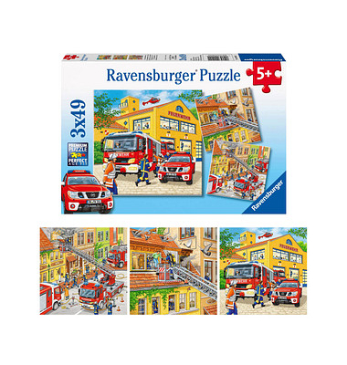 Ravensburger Feuerwehreinsatz Puzzle 3x 49 Teile