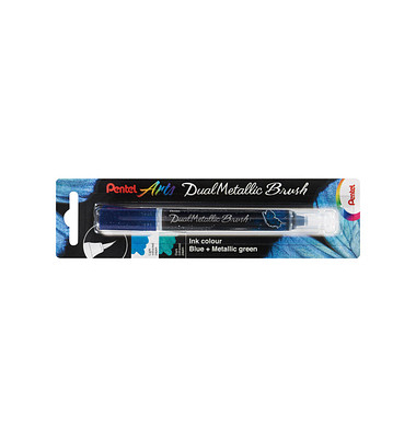 Pentel Dual Metallic Brush XGFH-DCX Brush-Pen blau